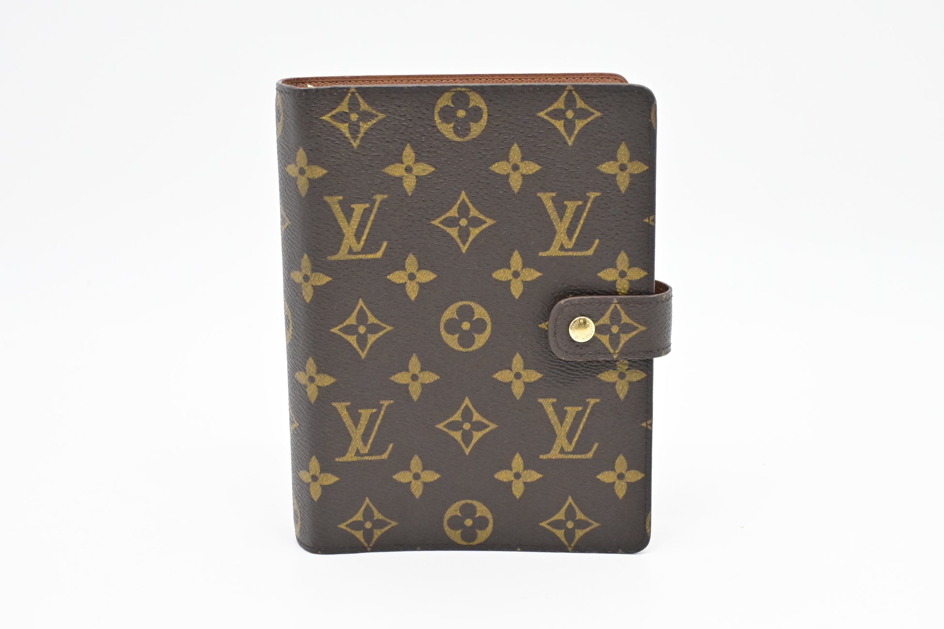 Louis Vuitton Agenda MM Monogram Canvas Handbag Canvas 6