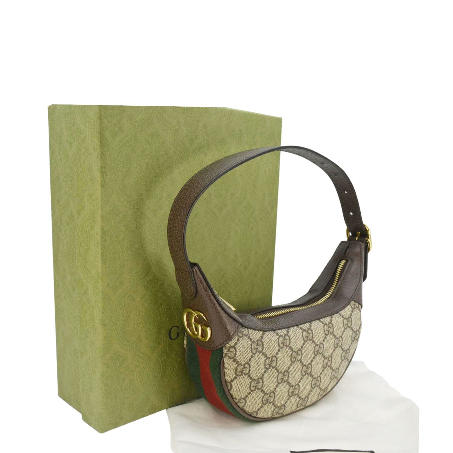 Gucci Ophidia Supreme Hobo Bag Canvas Beige Travel Bag