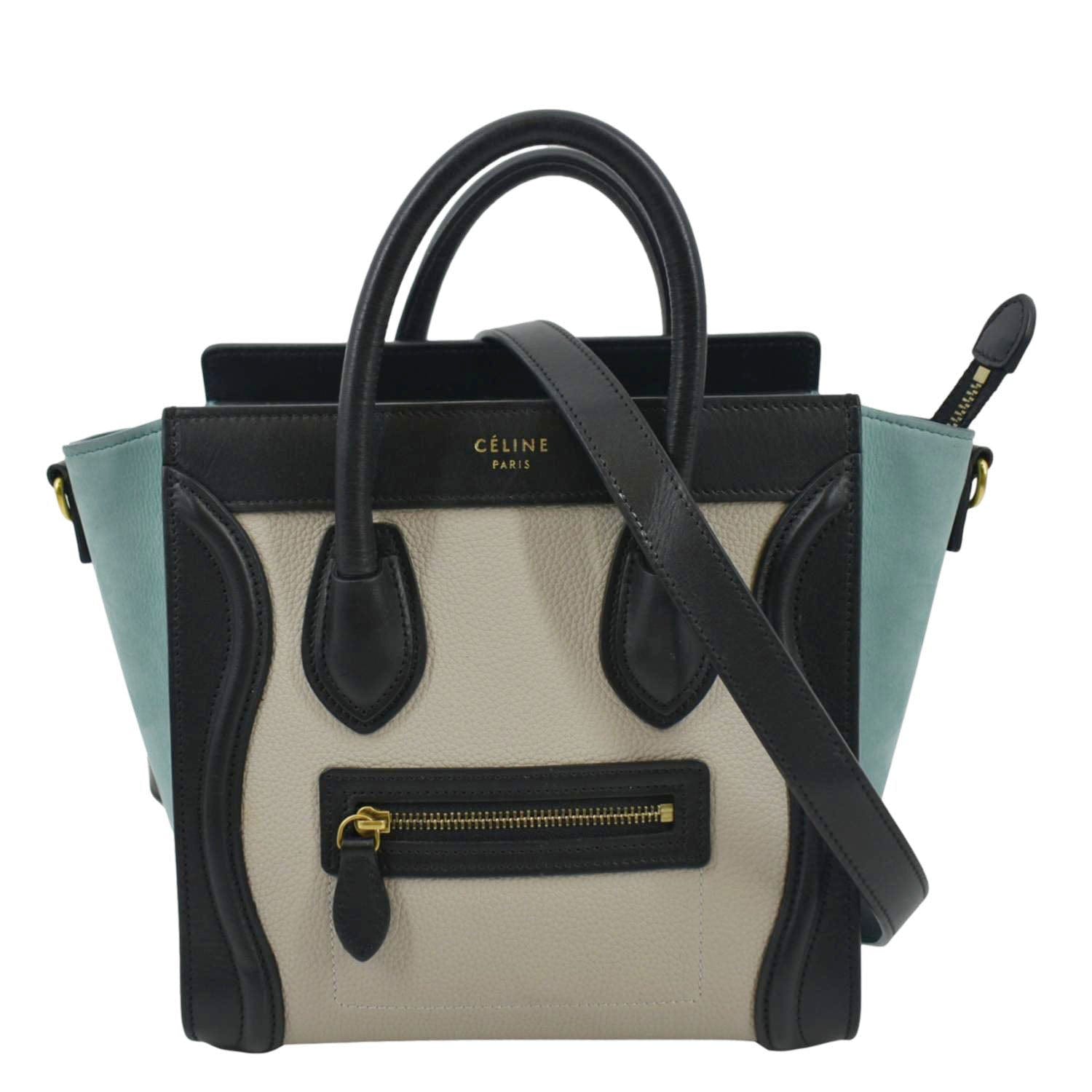 Luggage Calfskin And Crossbody Bag Tricolor Leather Suede