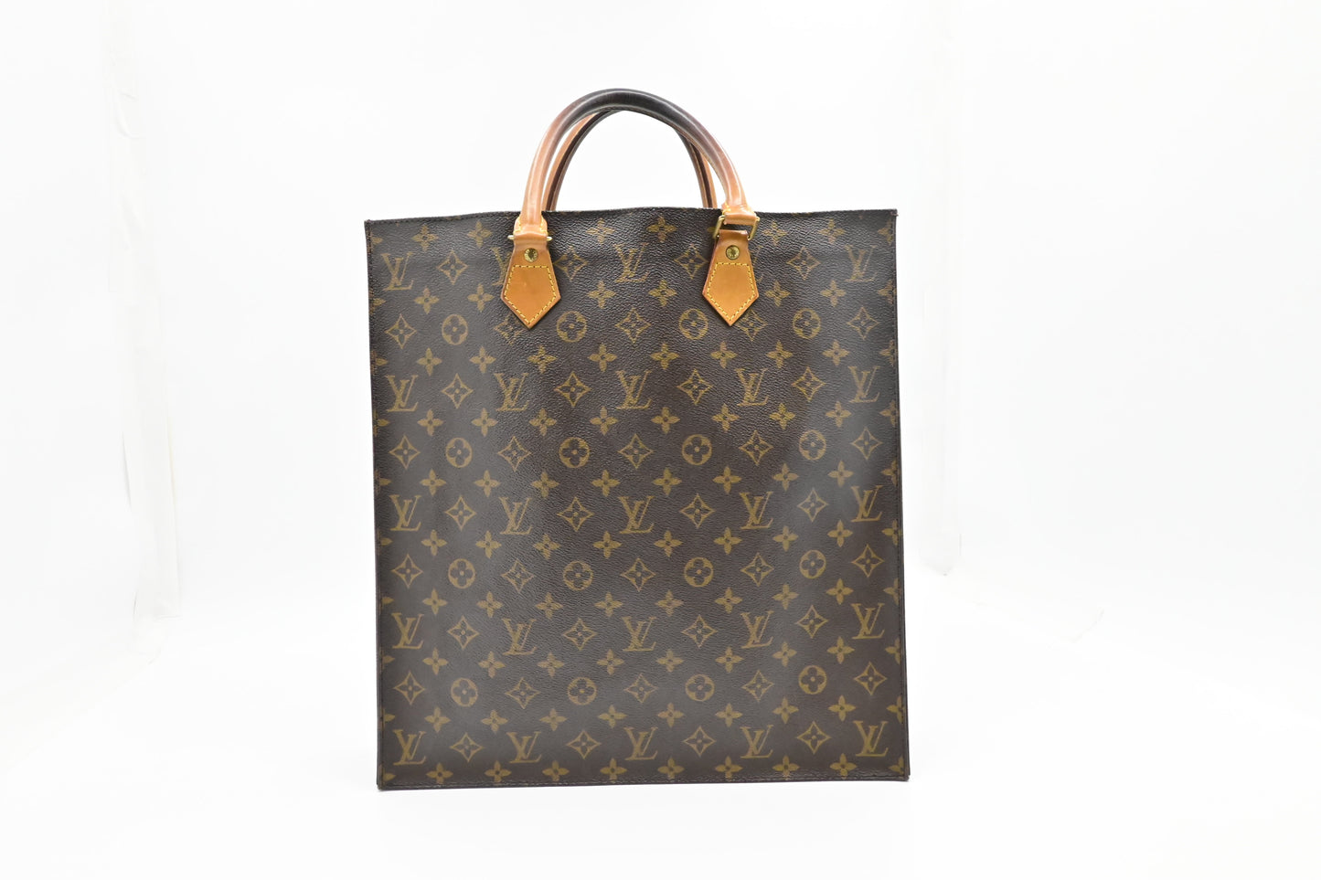 Louis Vuitton Sac Plat Monogram Canvas Handbag Canvas 3