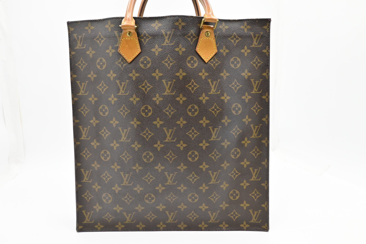 Louis Vuitton Sac Plat Monogram Canvas Handbag Canvas 3