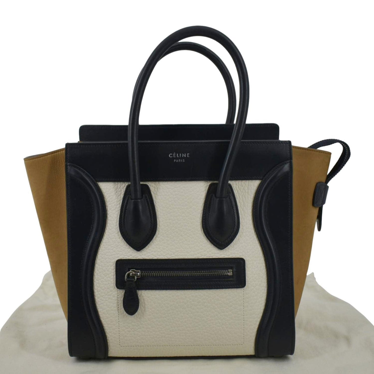 Micro Luggage Calfskin Tote Bag Tri Color Leather