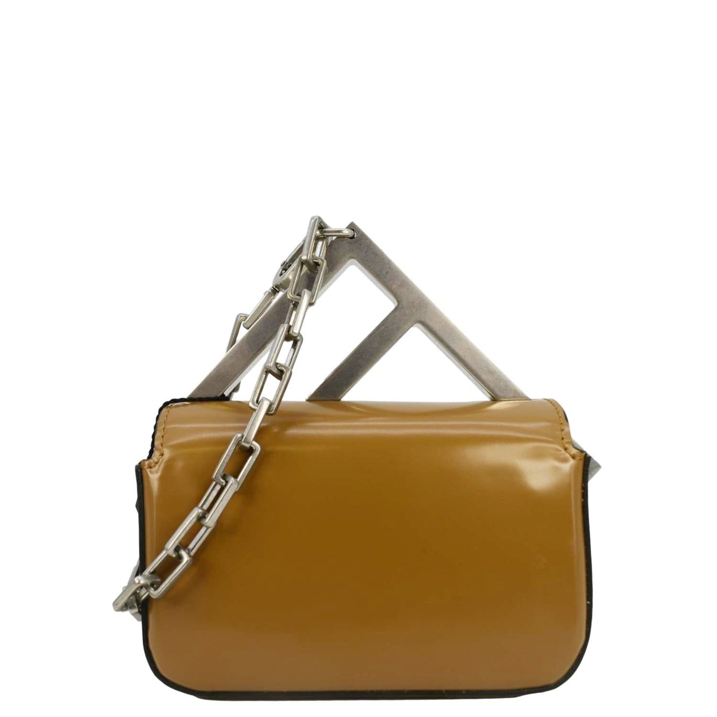 Fendi Nano Clutch Bag Leather Brown