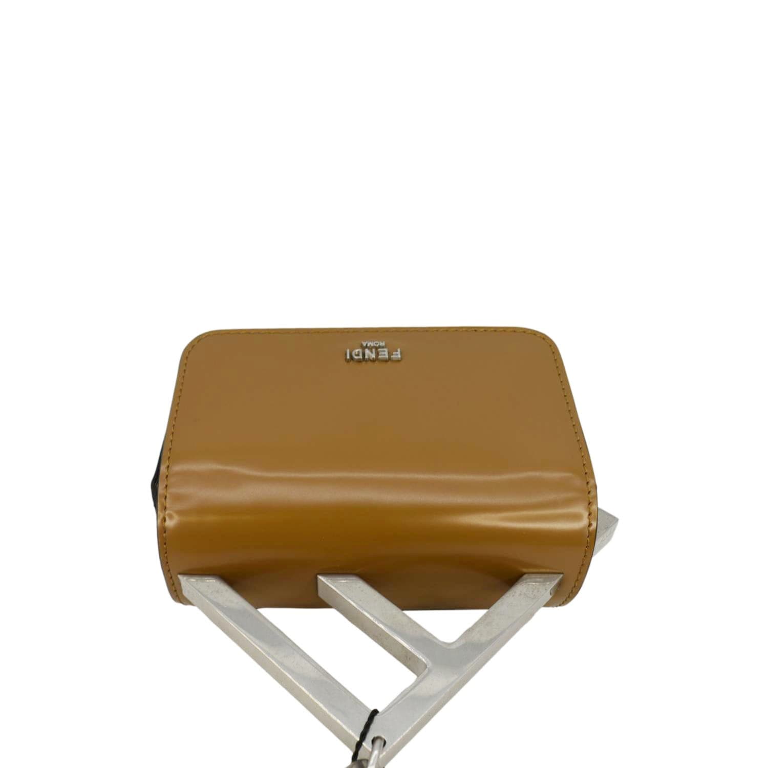 Fendi Nano Clutch Bag Leather Brown