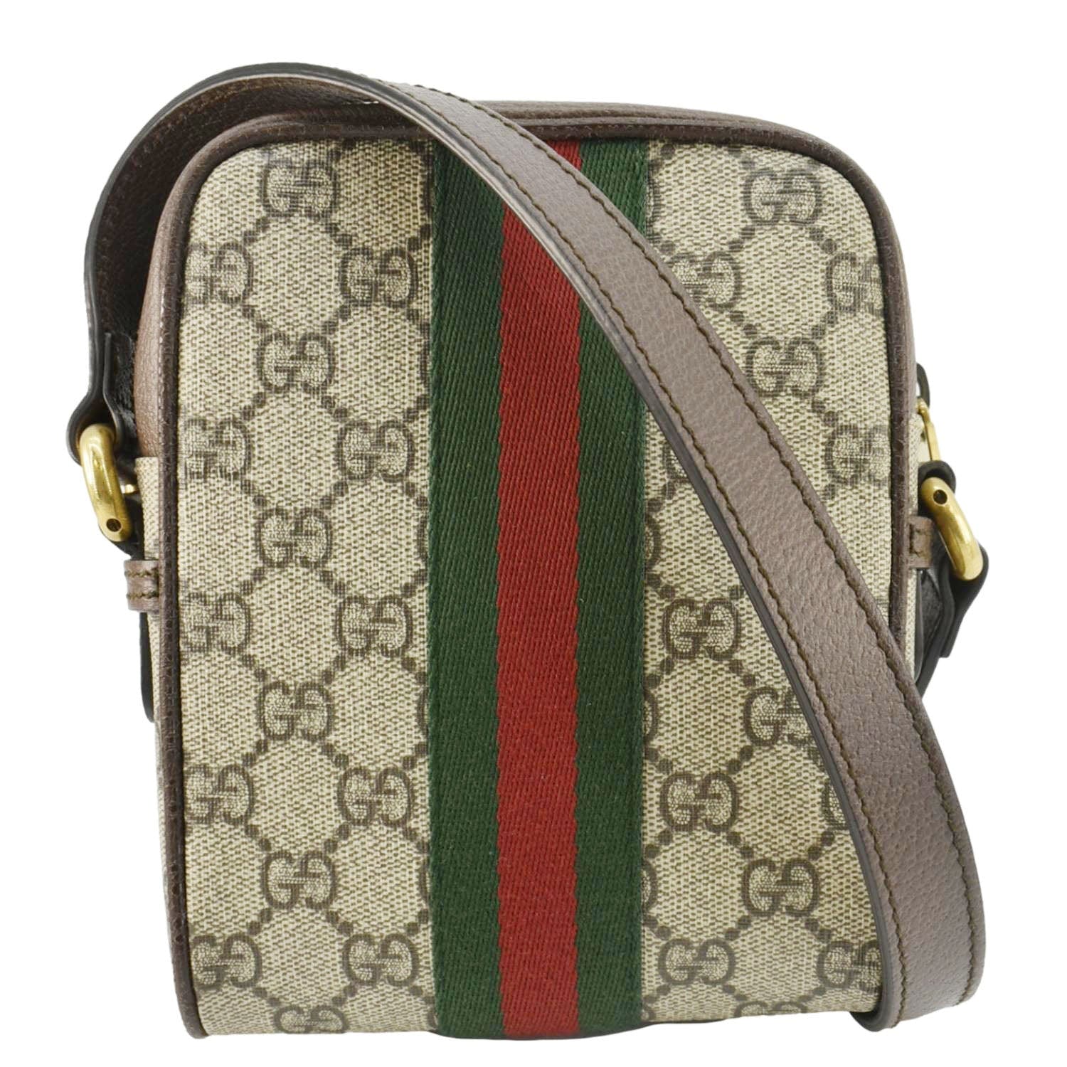 Gucci Ophidia Messenger Bag Canvas Brown Crossbody Bag Messenger Bag