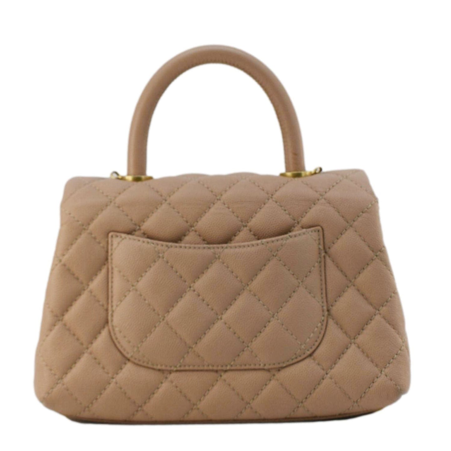 Chanel CC Coco Flap Caviar Top Leather Pink Travel Bag