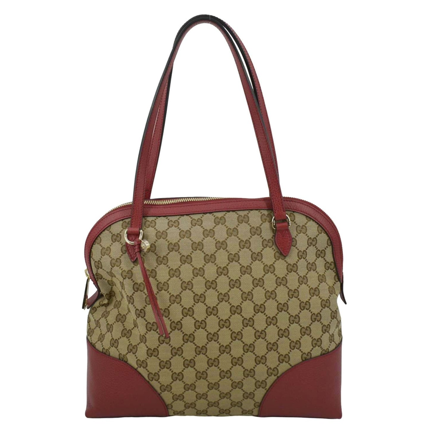 Gucci Bree Dome Shoulder Bag Canvas Beige