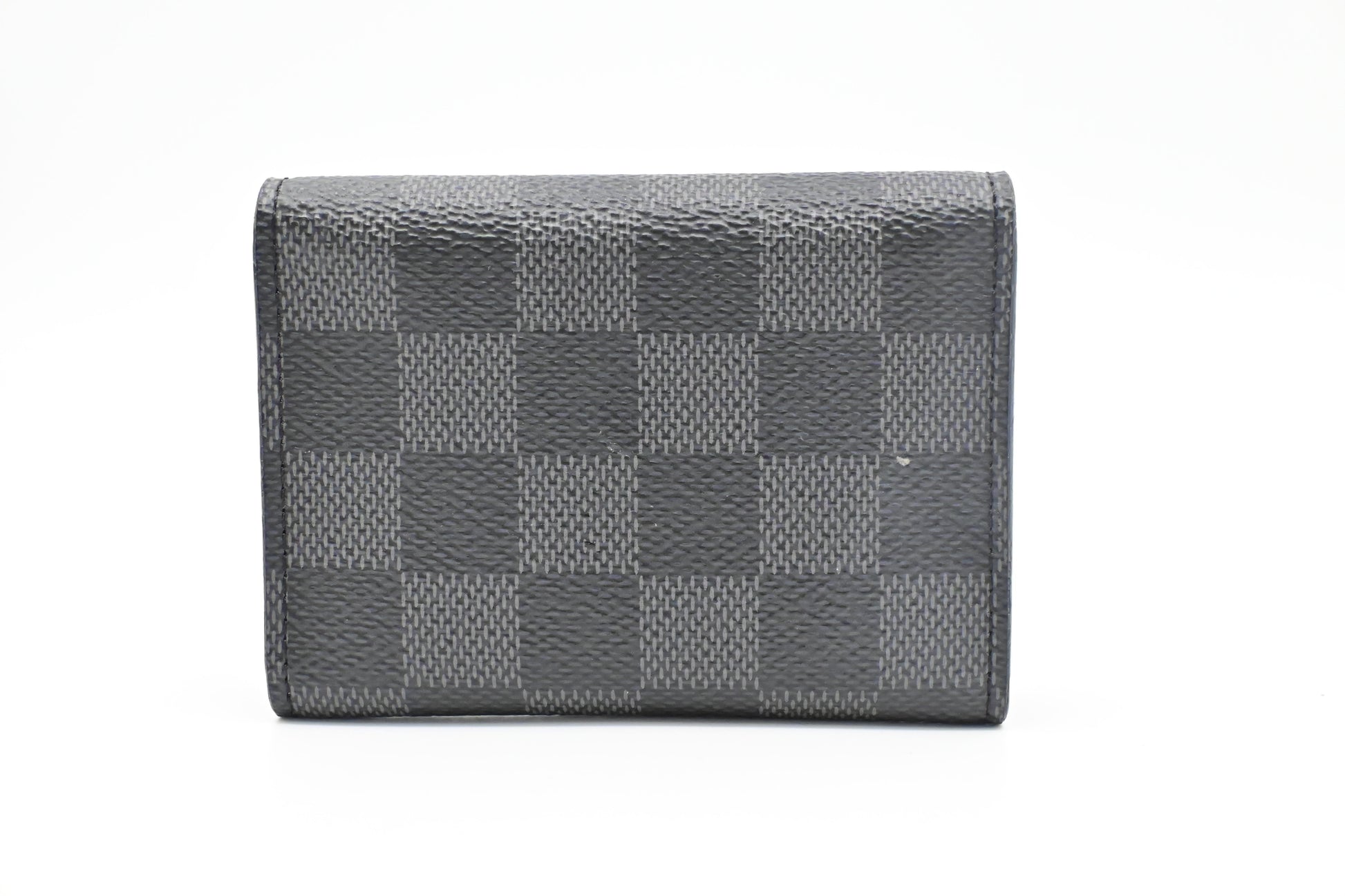 Louis Vuitton Envelope Business Card Holder Graphite Damier Canvas Wallet Case