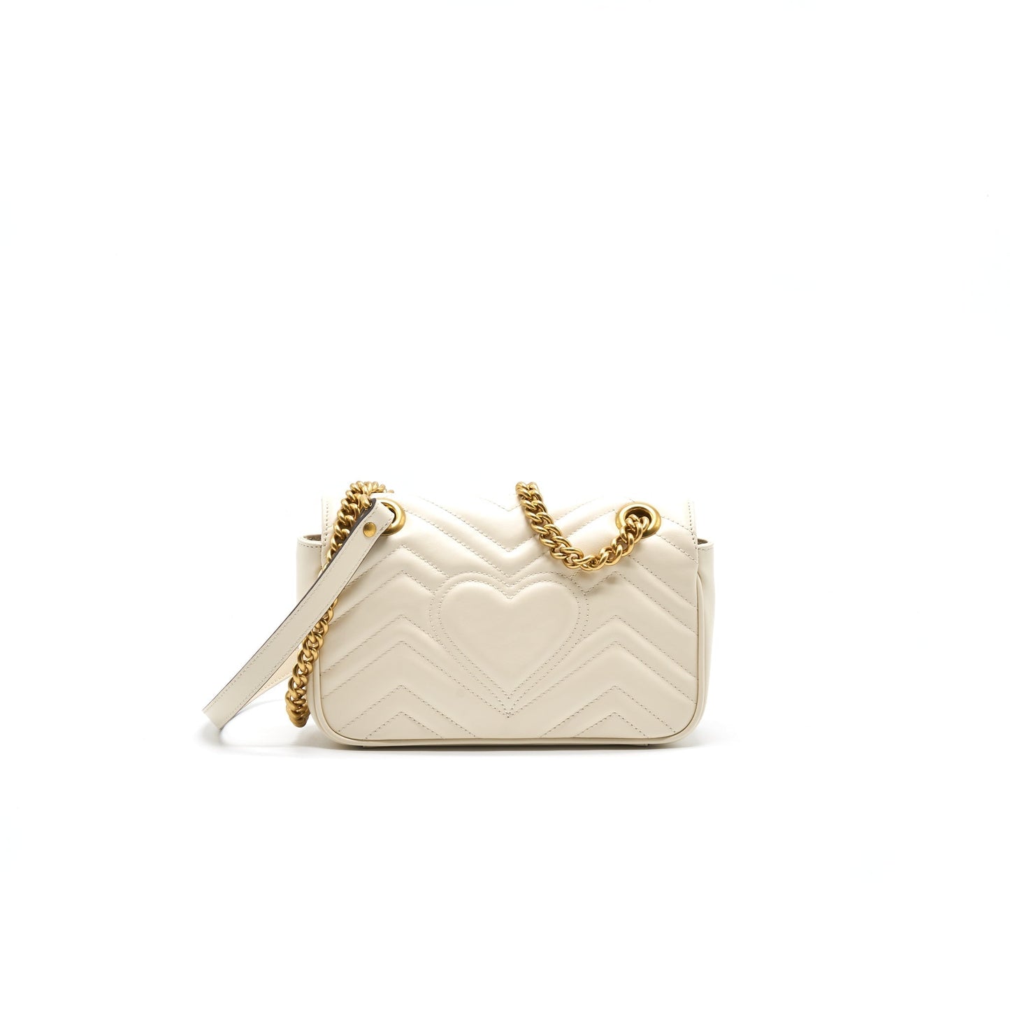 Gucci Marmont Bag With White Gold Travel Bag