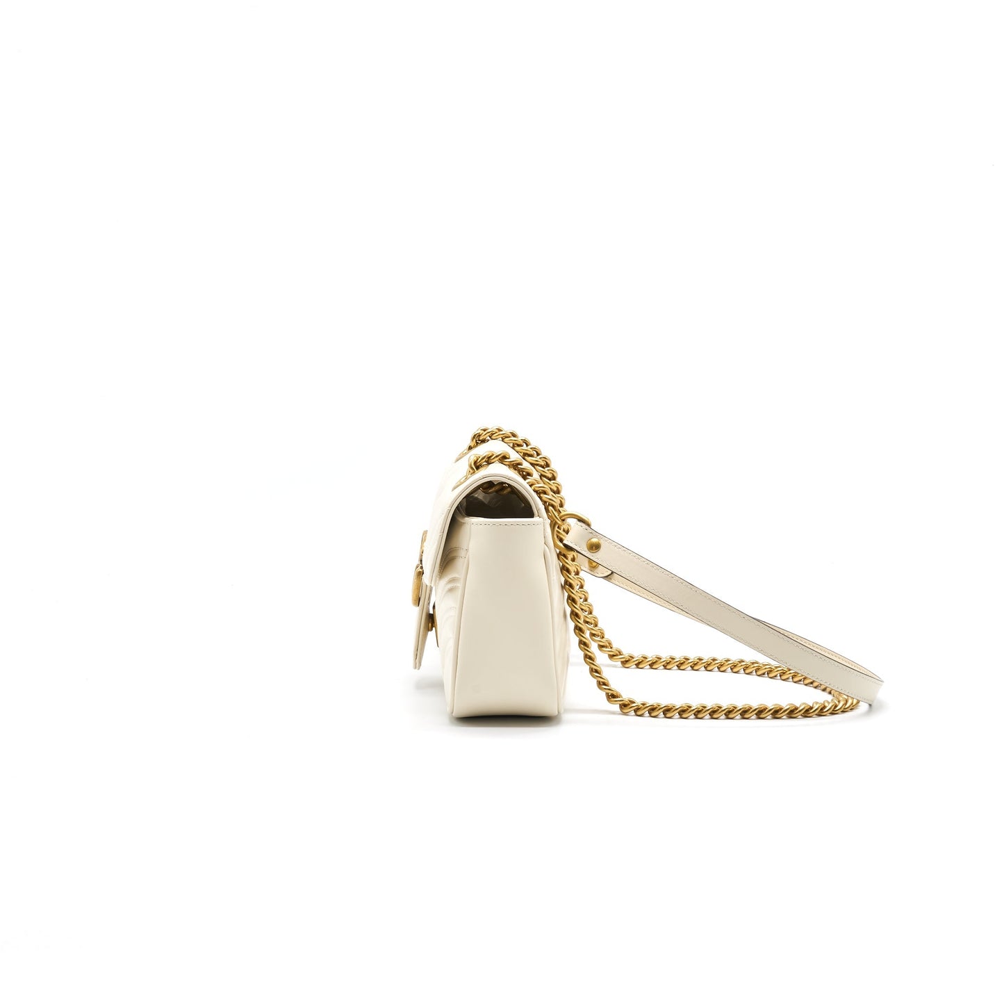 Gucci Marmont Bag With White Gold Travel Bag