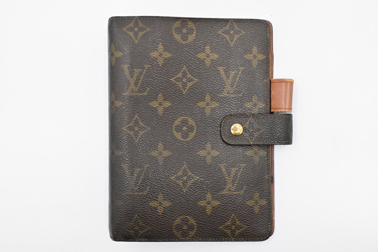 Louis Vuitton Agenda MM Monogram Canvas Handbag Canvas 5
