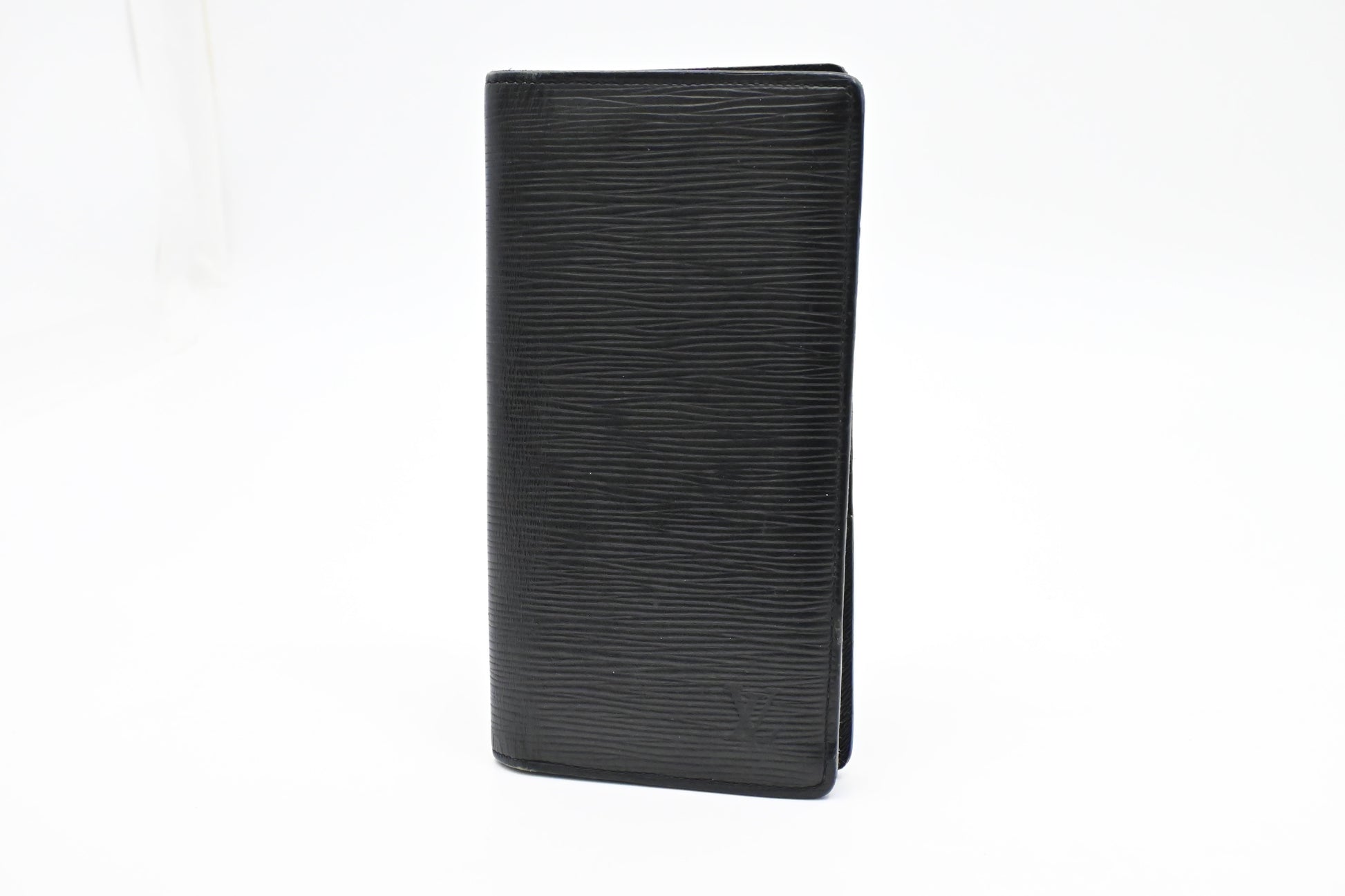 Louis Vuitton Brazza Epi Leather Black Wallet Case