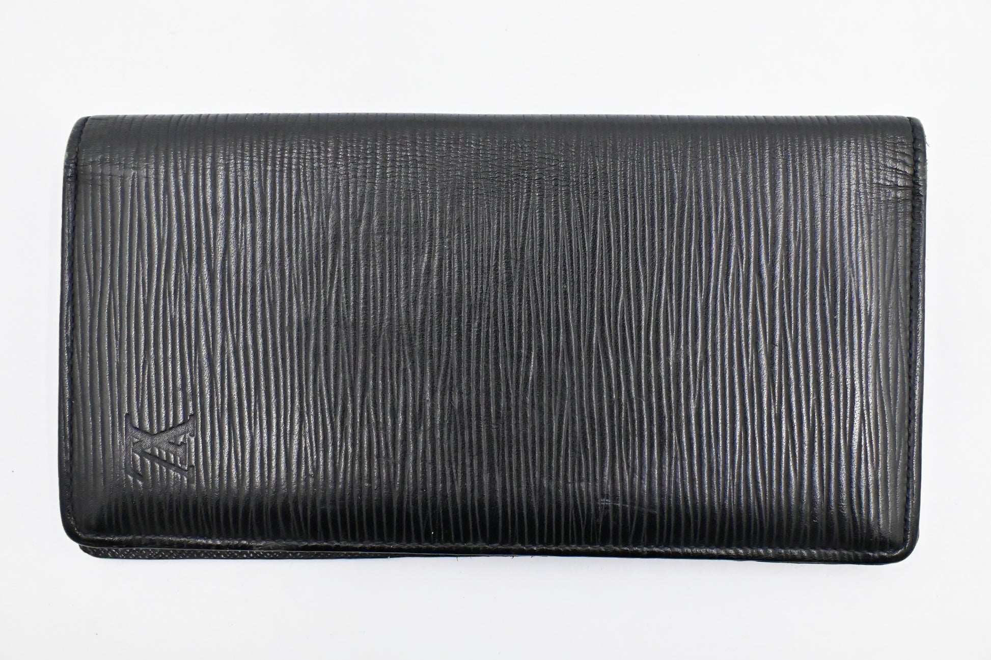 Louis Vuitton Brazza Epi Leather Black Wallet Case