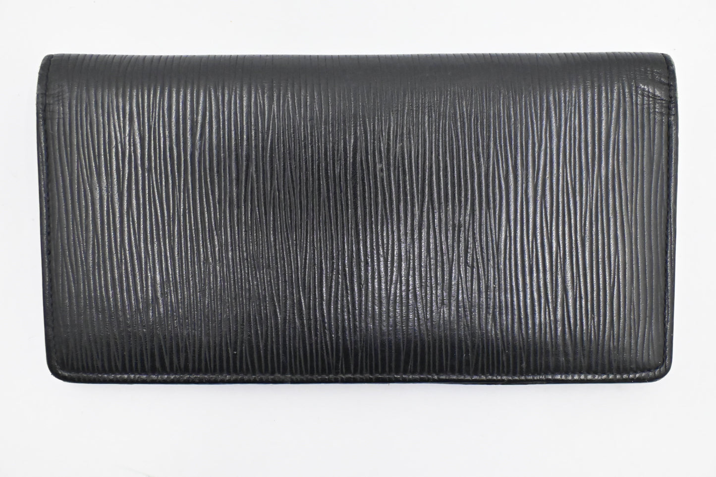 Louis Vuitton Brazza Epi Leather Black Wallet Case