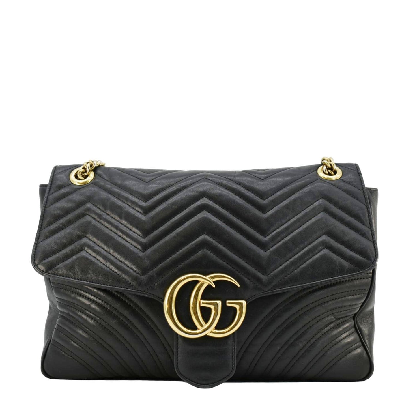 Gucci Marmont Large Shoulder Bag Leather Matelasse