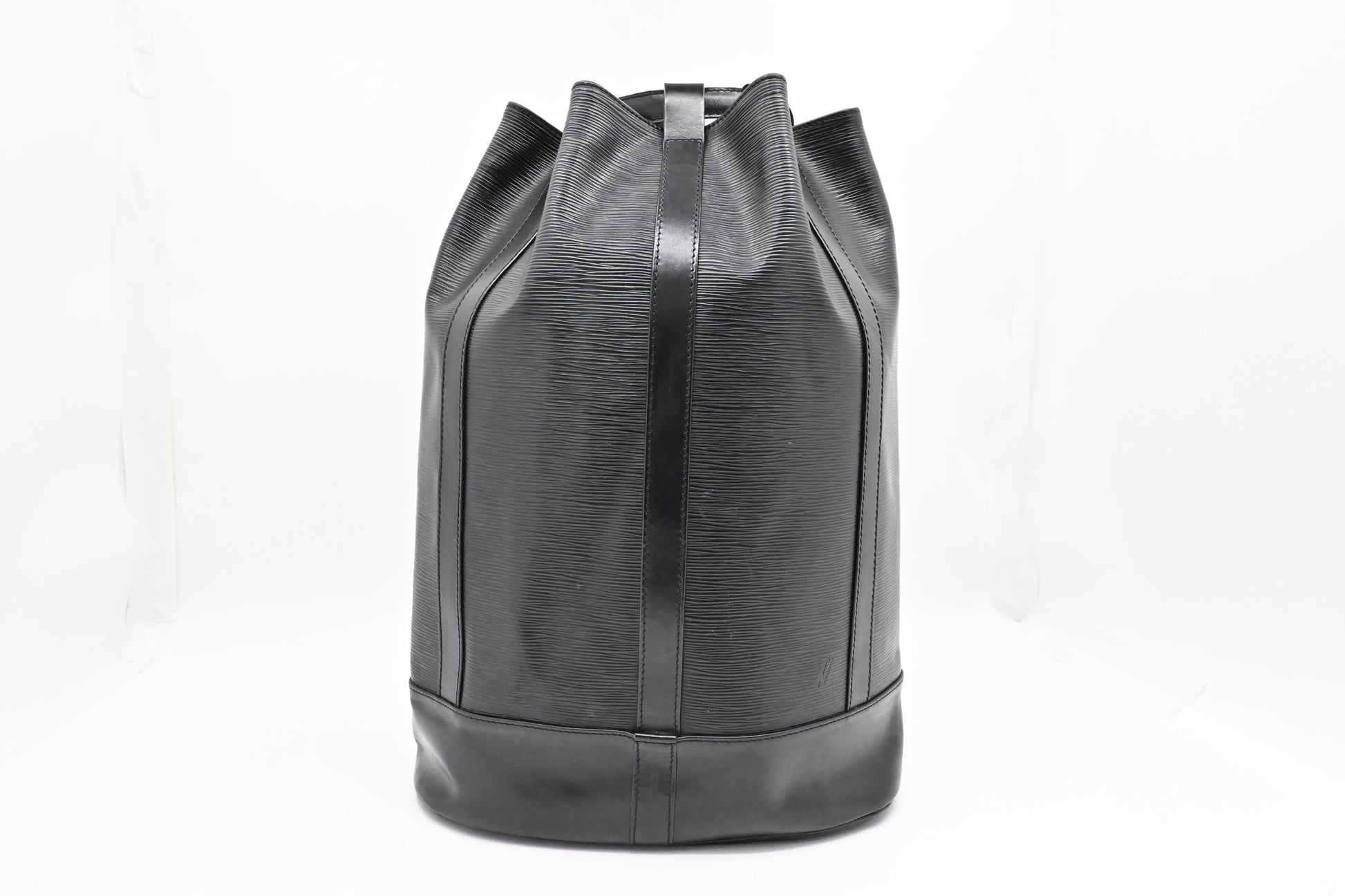 Louis Vuitton Randonnee Black GM Leather Epi Handbag