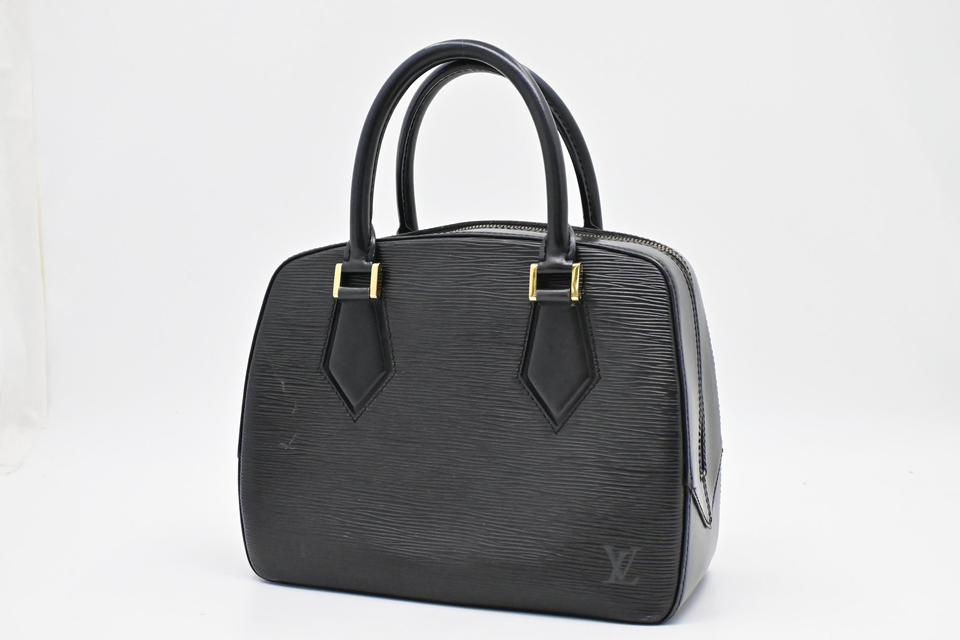 Louis Vuitton Sablon Black Leather Epi Handbag