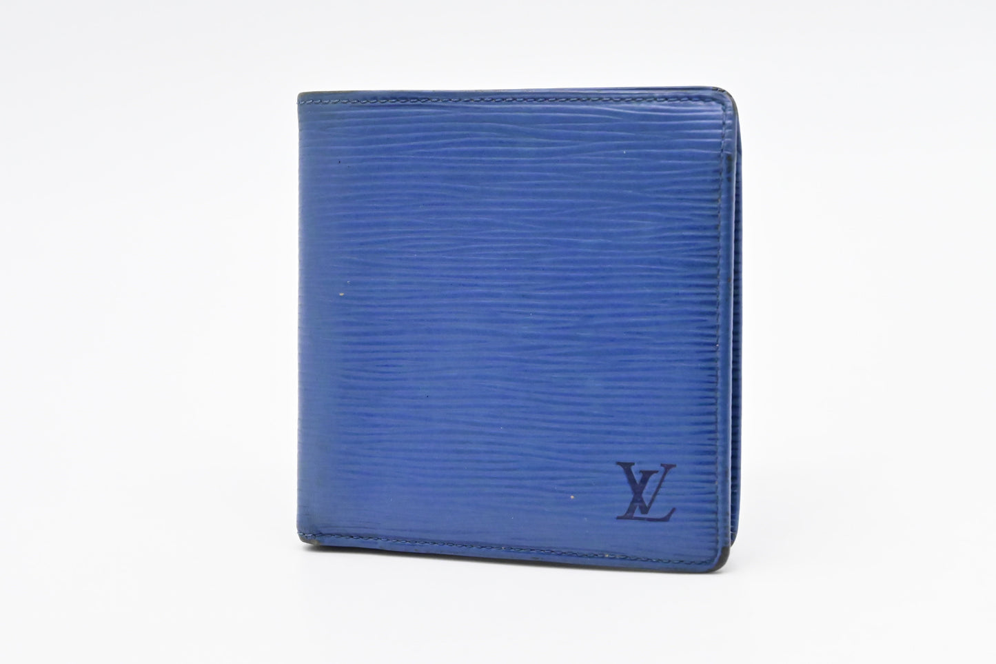 Louis Vuitton Marco Epi Leather Blue Wallet Case
