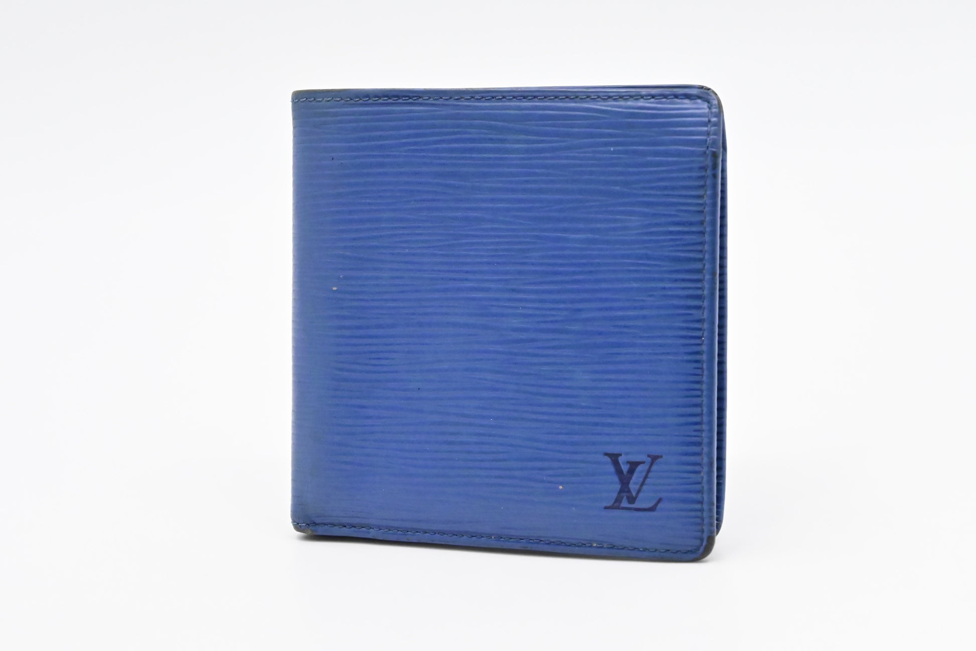Louis Vuitton Marco Epi Leather Blue Wallet Case