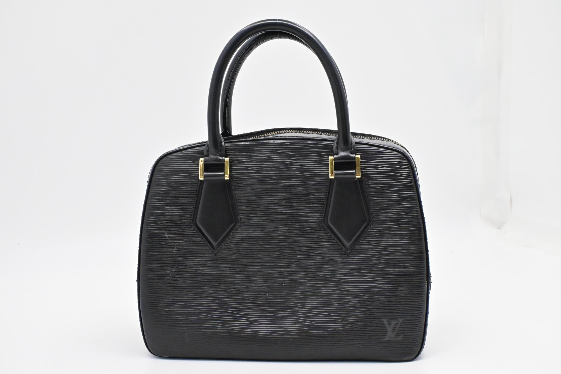 Louis Vuitton Sablon Black Leather Epi Handbag