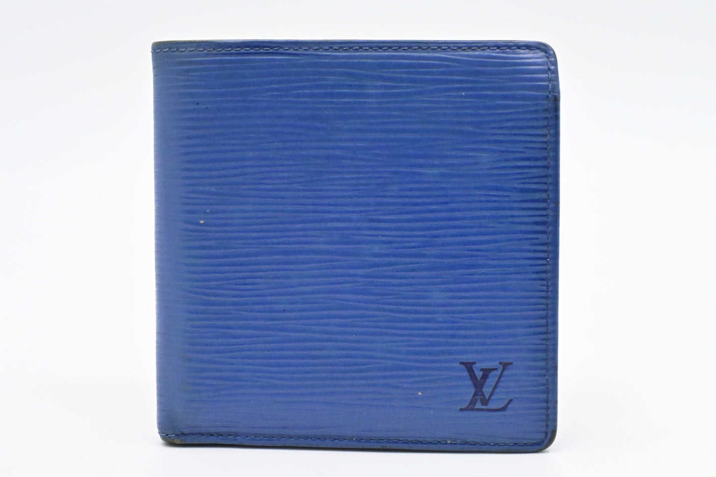 Louis Vuitton Marco Epi Leather Blue Wallet Case
