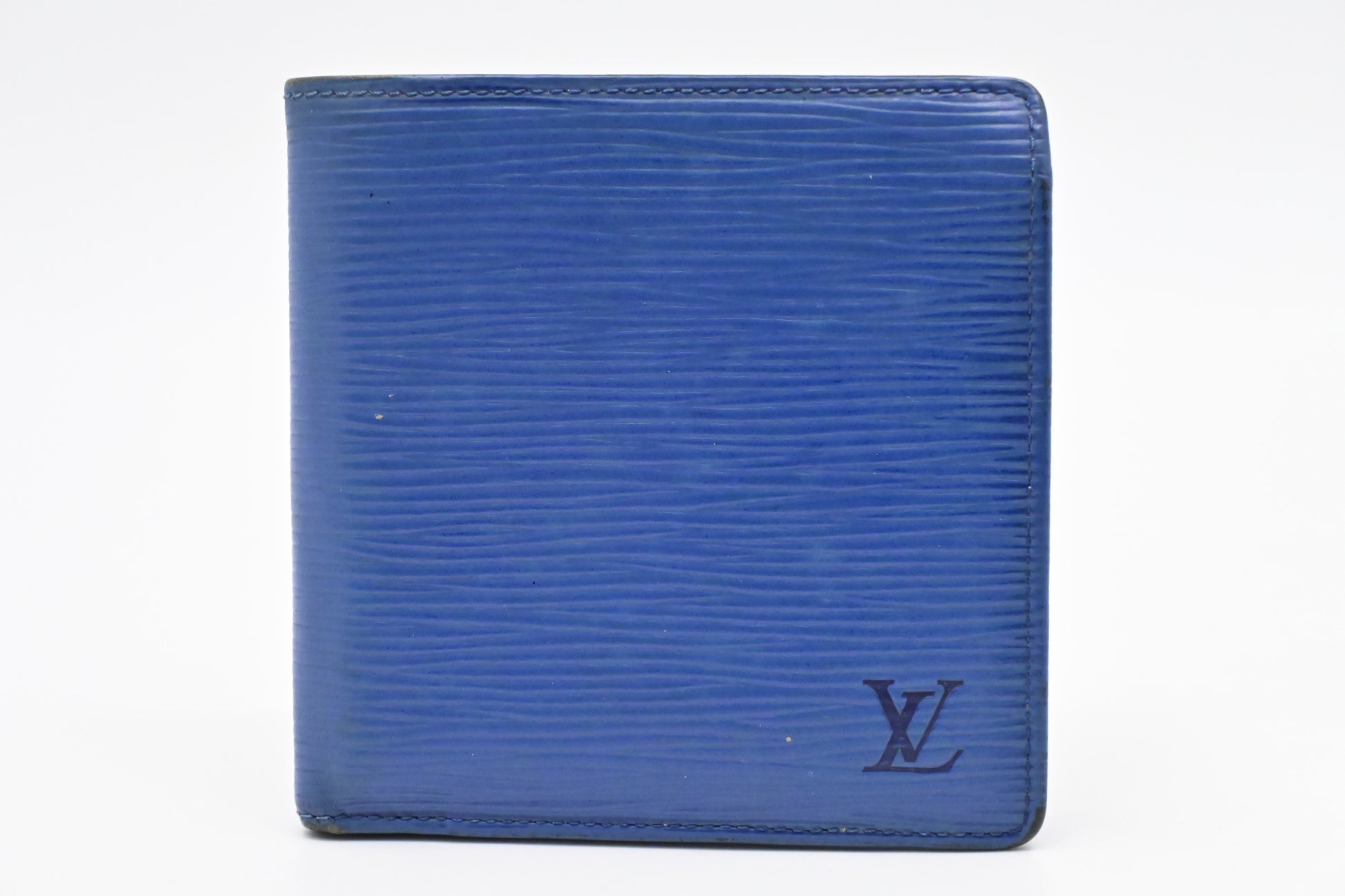 Louis Vuitton Marco Epi Leather Blue Wallet Case