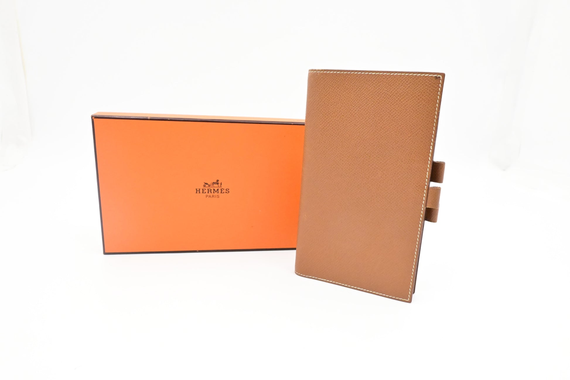 Hermes Vision Agenda In Handbag Leather Brown Travel Bag