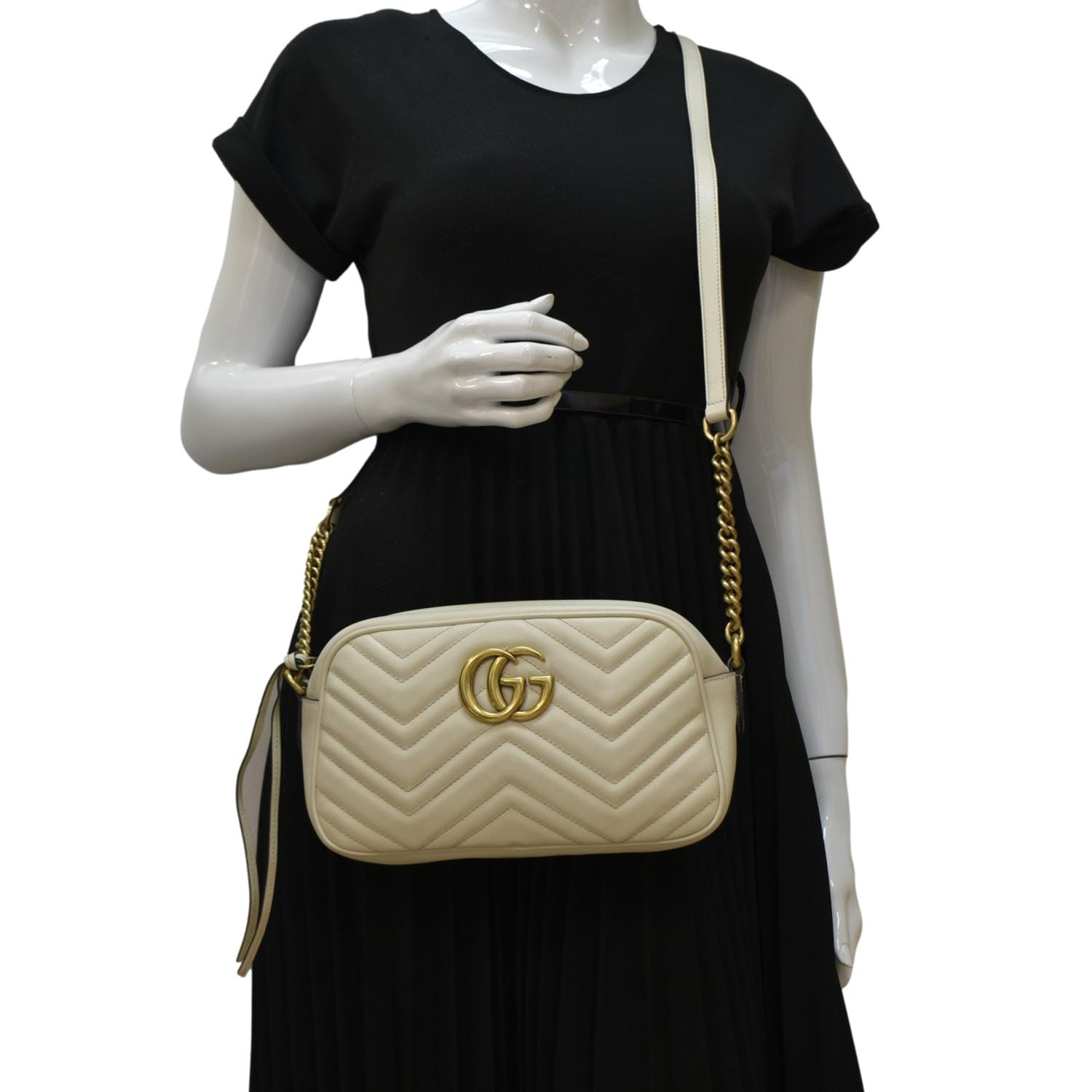 Gucci Marmont Crossbody Bag Off Leather Matelasse