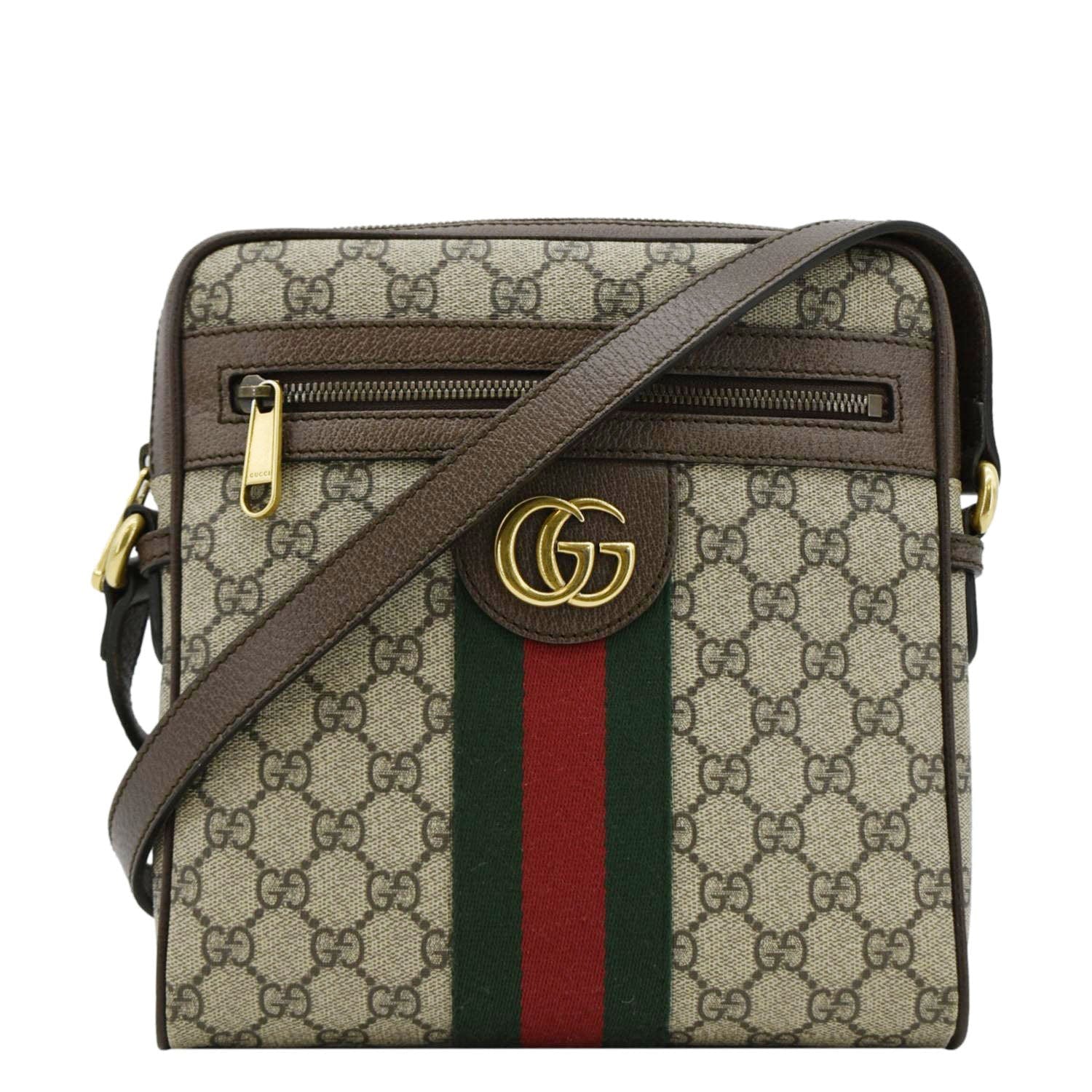 Gucci Ophidia Messenger Bag Canvas Beige Crossbody Bag Bag 547926