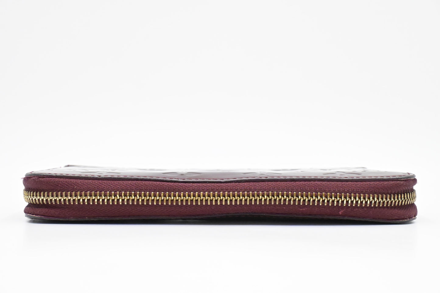 Louis Vuitton Long Zippy Rouge Fauviste Vernis Leather Wallet Case