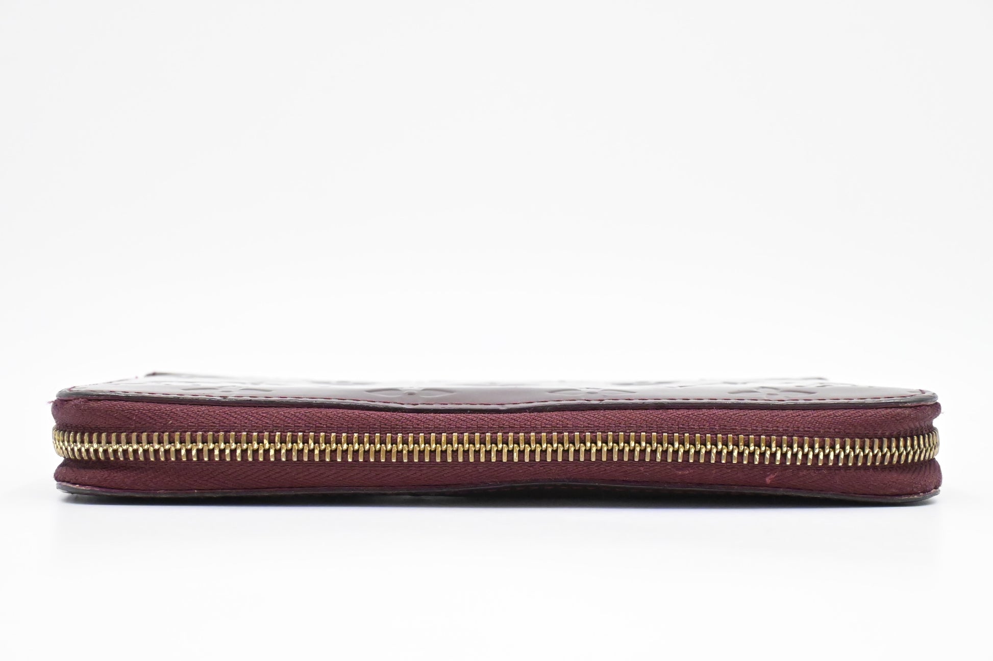 Louis Vuitton Long Zippy Rouge Fauviste Vernis Leather Wallet Case