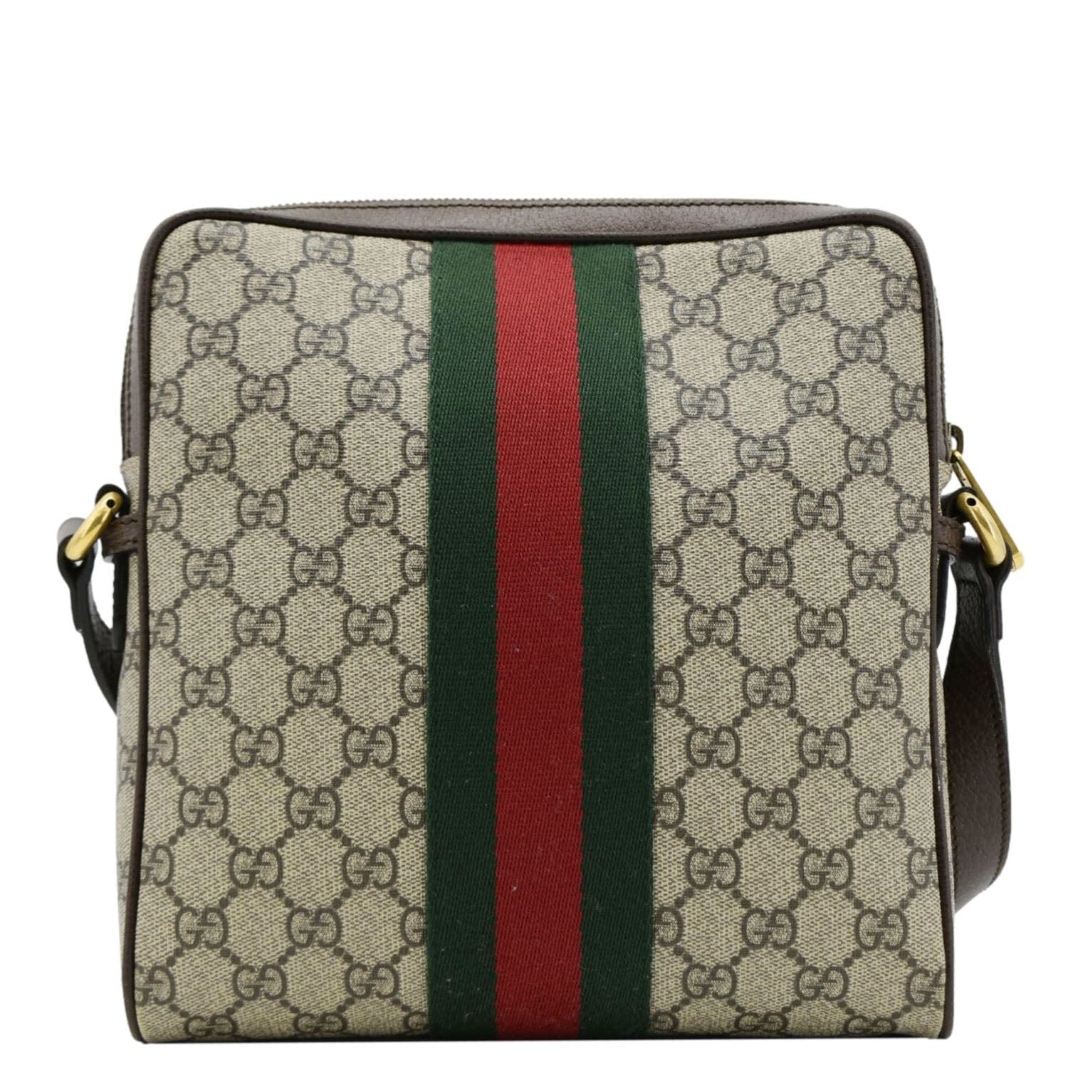 Gucci Ophidia Messenger Bag Canvas Beige Crossbody Bag Bag 547926