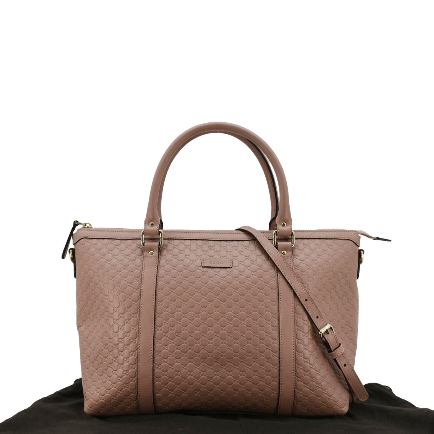 Gucci Microssima Tote Bag Dusty Leather Pink