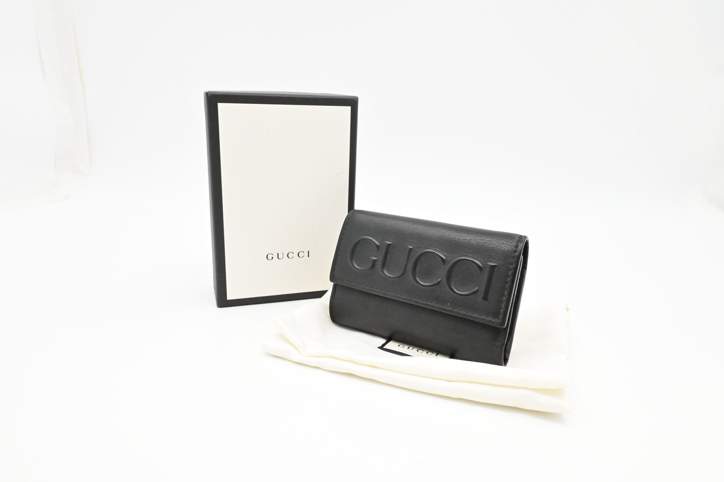 Gucci 6-Key Case Leather Black Handbag