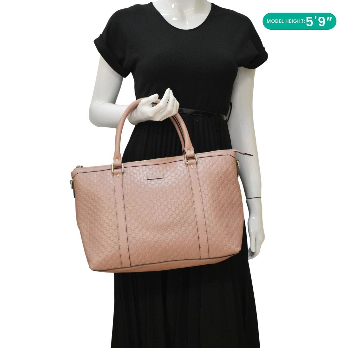 Gucci Microssima Tote Bag Dusty Leather Pink