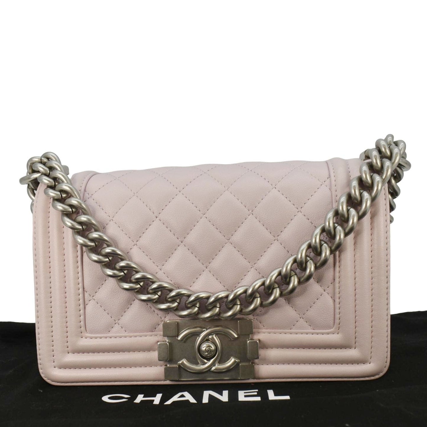 Chanel Flap Boy Quilted Leather Pink Travel Bag