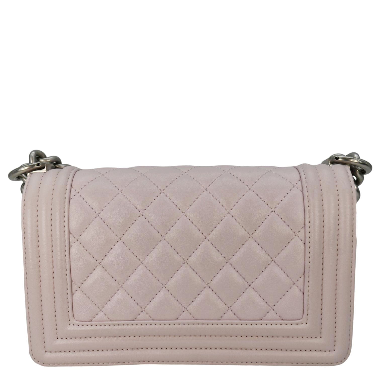 Chanel Flap Boy Quilted Leather Pink Travel Bag