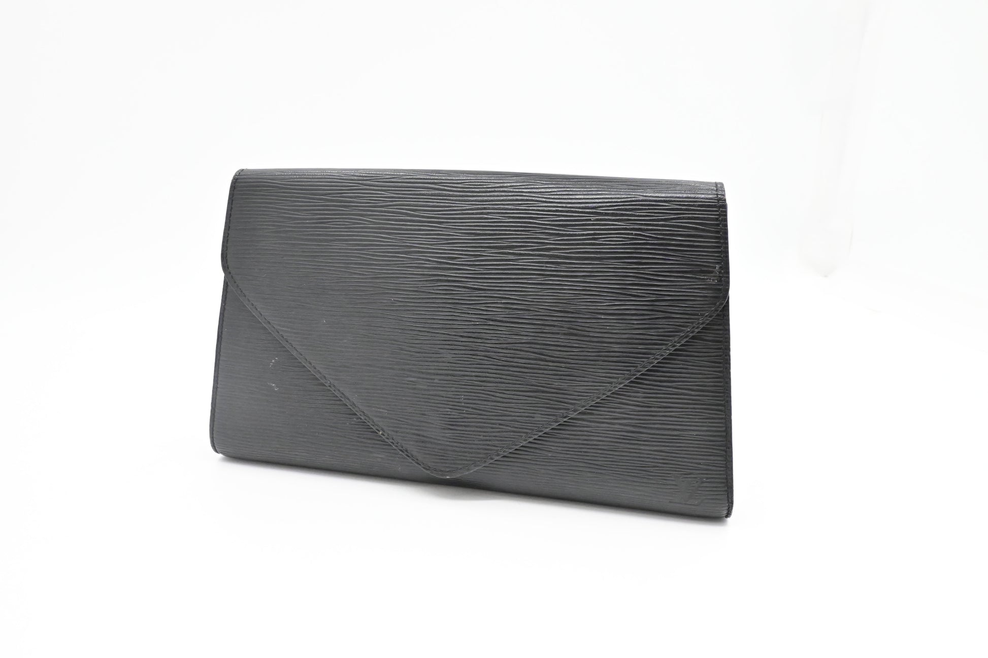 Louis Vuitton Art Deco Epi Leather Black Clutch Bag