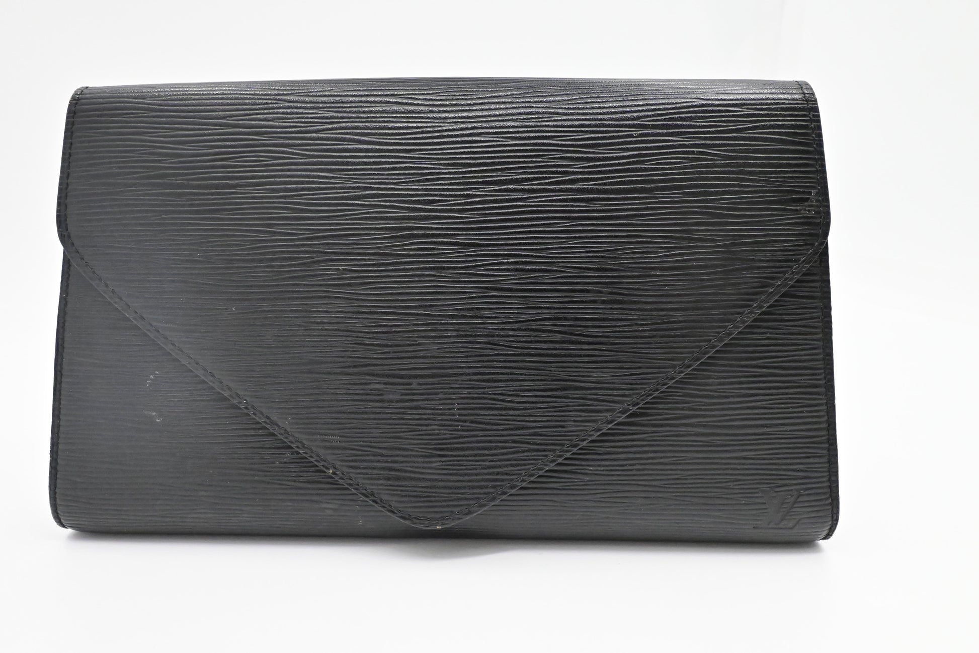 Louis Vuitton Art Deco Epi Leather Black Clutch Bag
