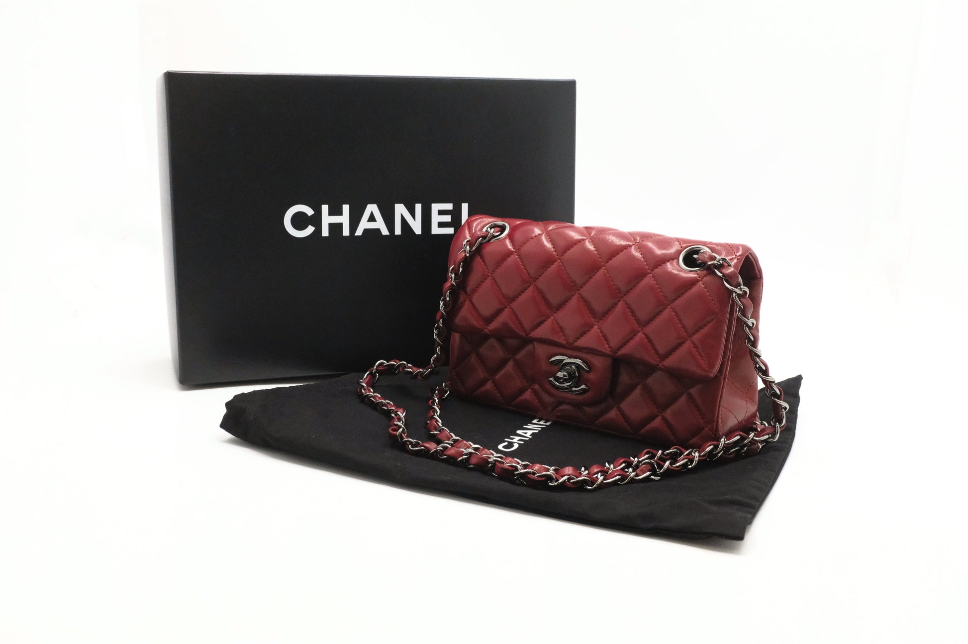 Chanel Flap Red Leather Mini Bag