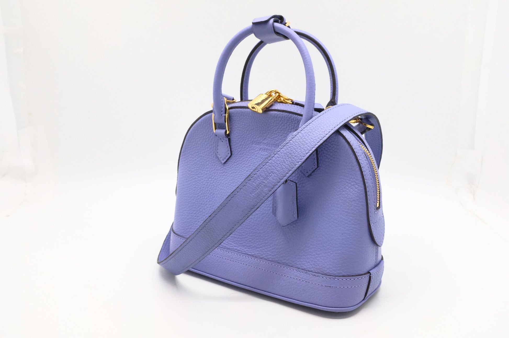 Louis Vuitton Alma BB Purple Leather Handbag