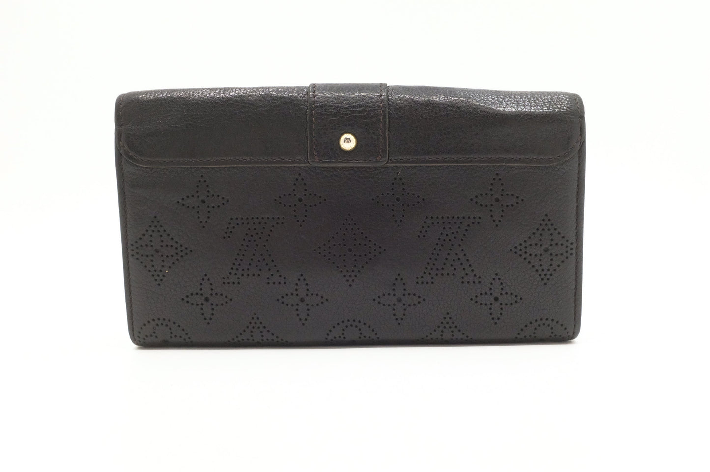 Louis Vuitton Amelia Mahina Leather Black Wallet Case