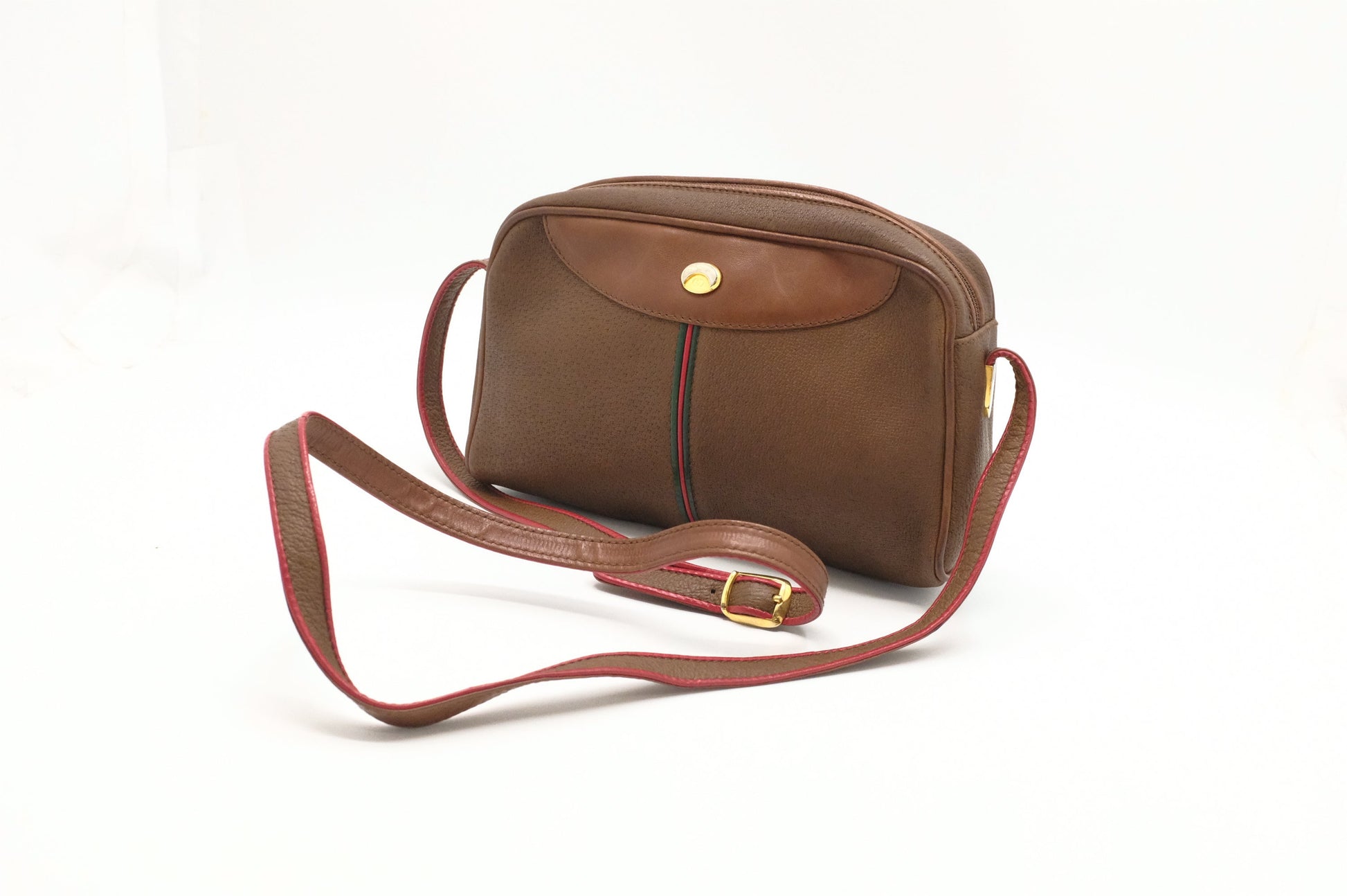 Gucci Brown Leather 1 Crossbody Bag