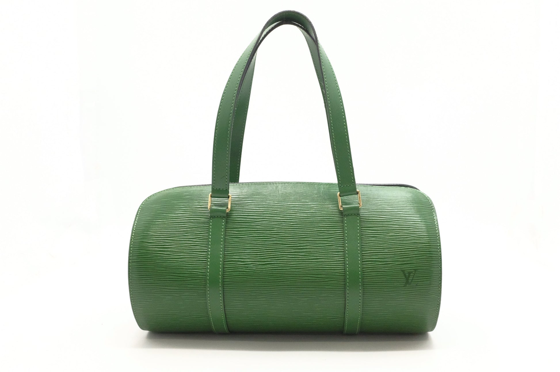 Louis Vuitton Soufflot Green Leather Epi Handbag