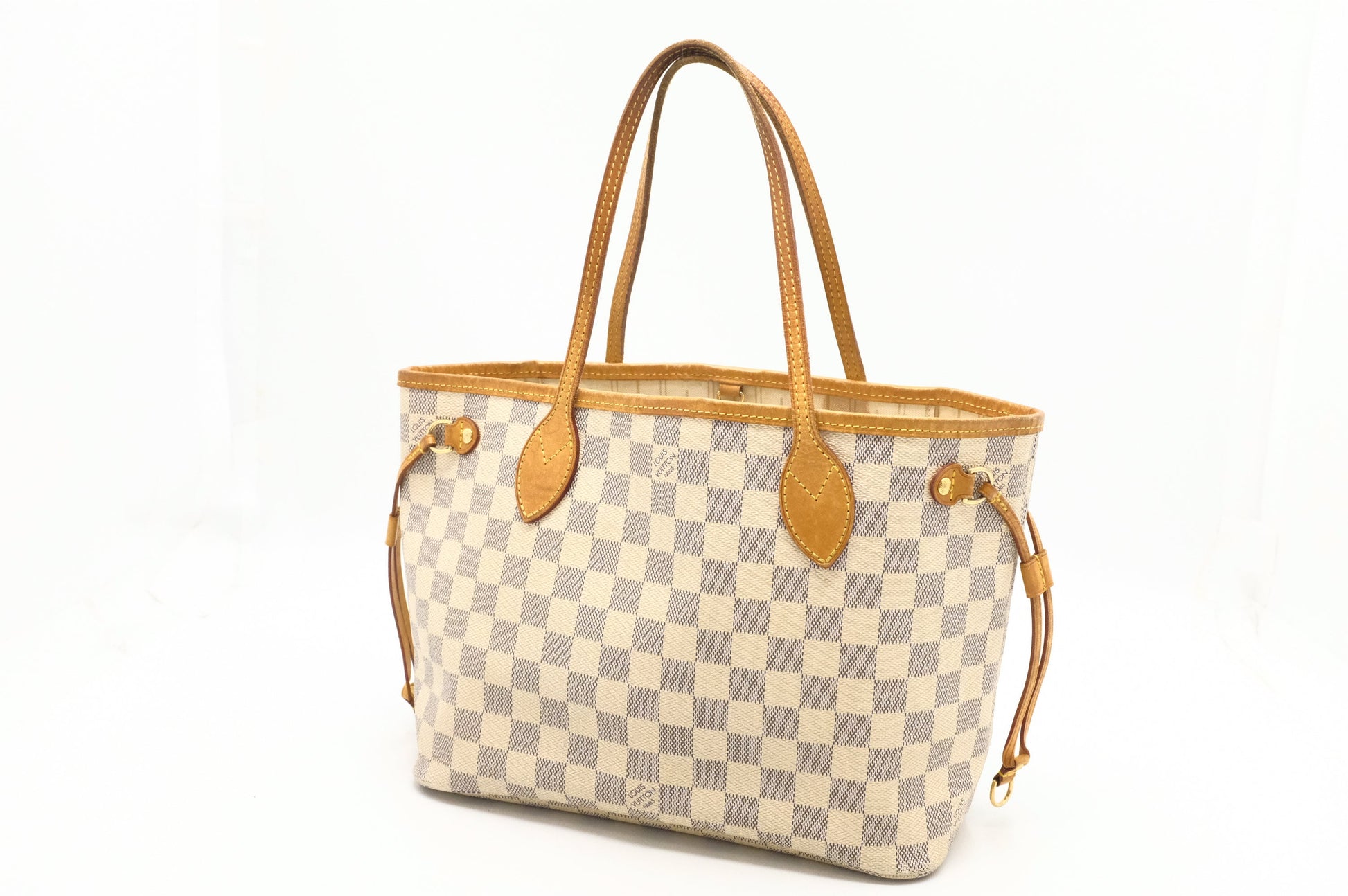 Louis Vuitton Neverfull PM Azur Damier Canvas Tote Bag Canvas 5