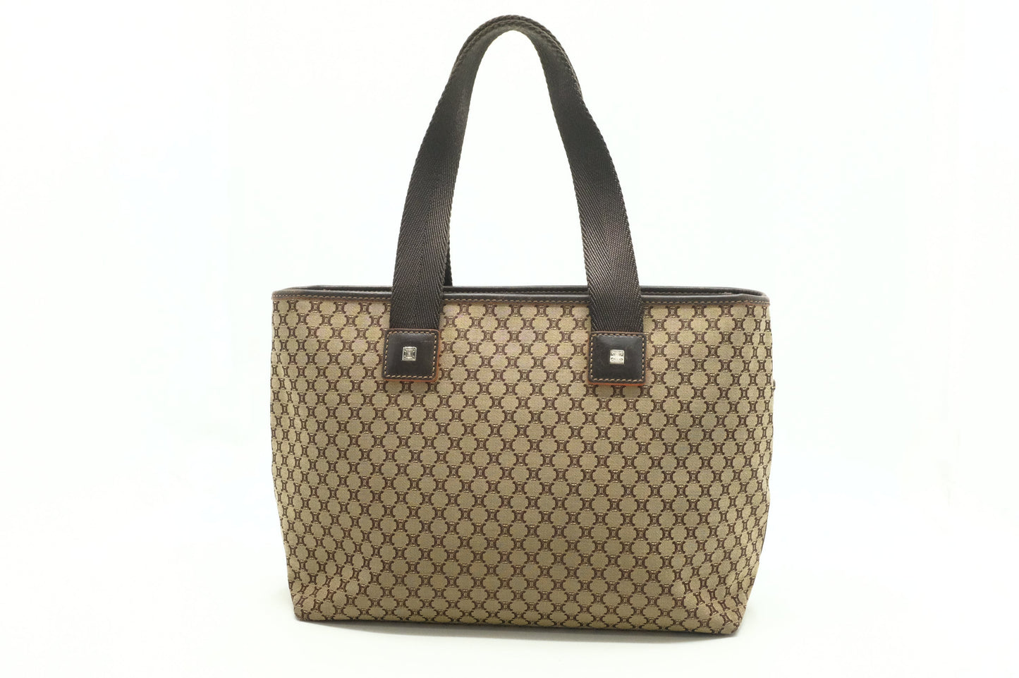 Celine Shoulder Bag In Triomphe Canvas Brown
