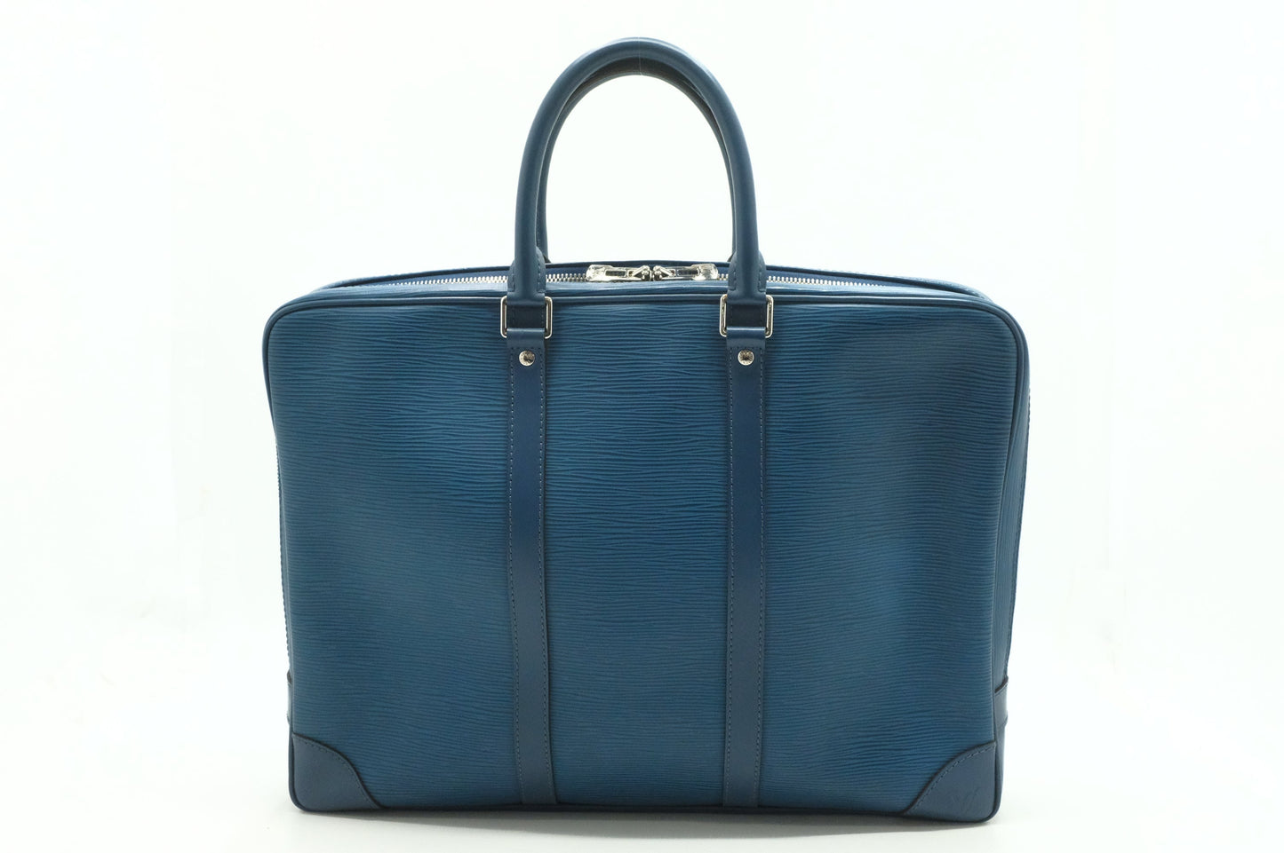 Louis Vuitton Poche Document Epi Leather Blue Handbag