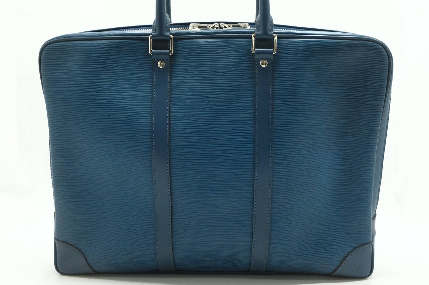 Louis Vuitton Poche Document Epi Leather Blue Handbag
