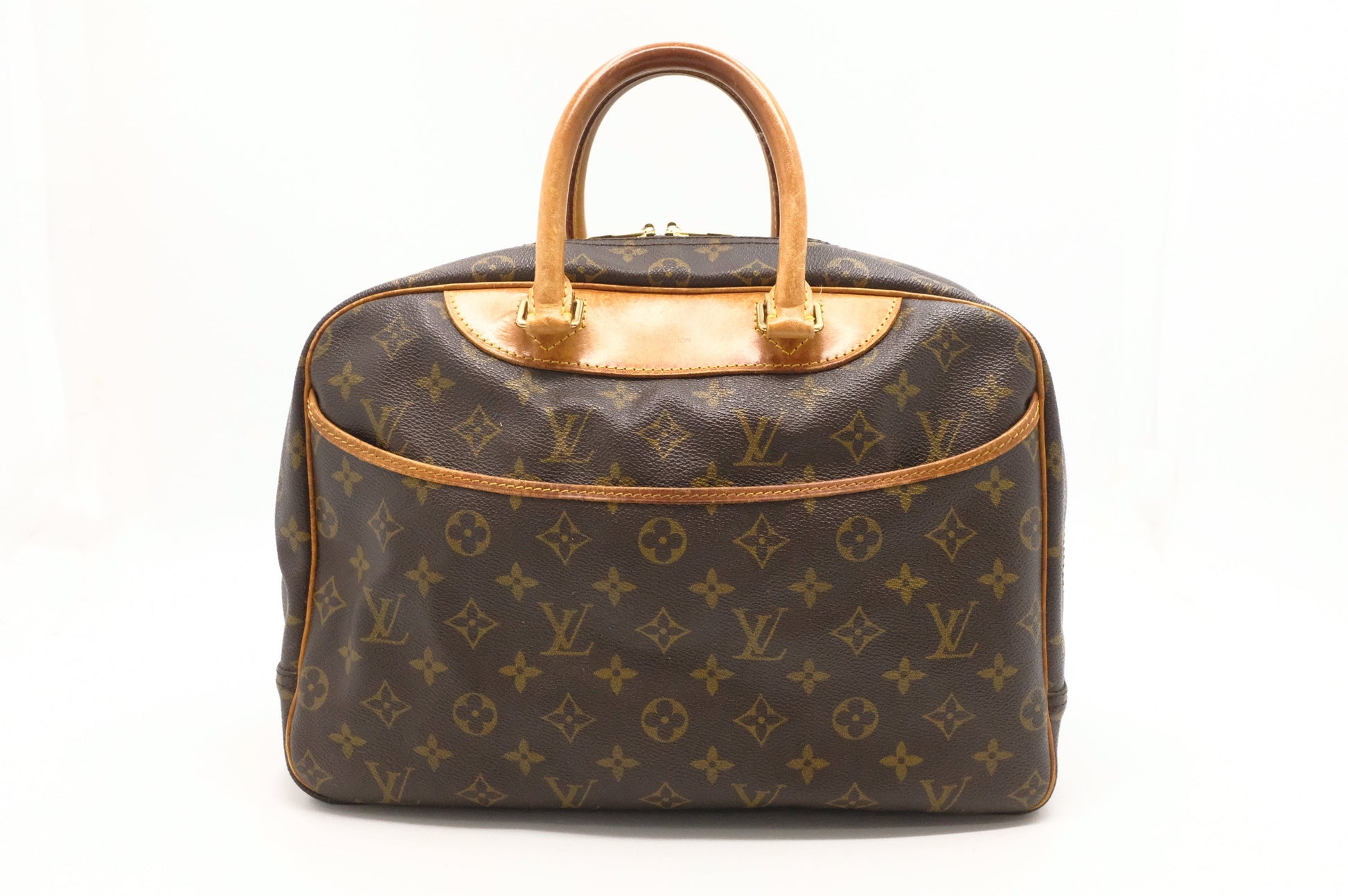 Louis Vuitton Deauville Monogram Canvas Handbag Canvas 3
