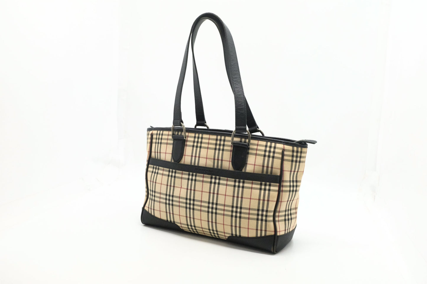 Burberry Shoulder Bag In Check Canvas Beige